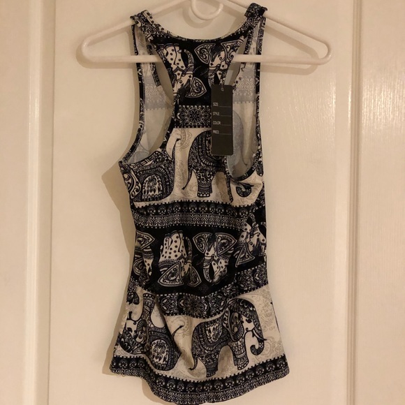 SOLD Elephant Print Tank - Picture 2 of 5